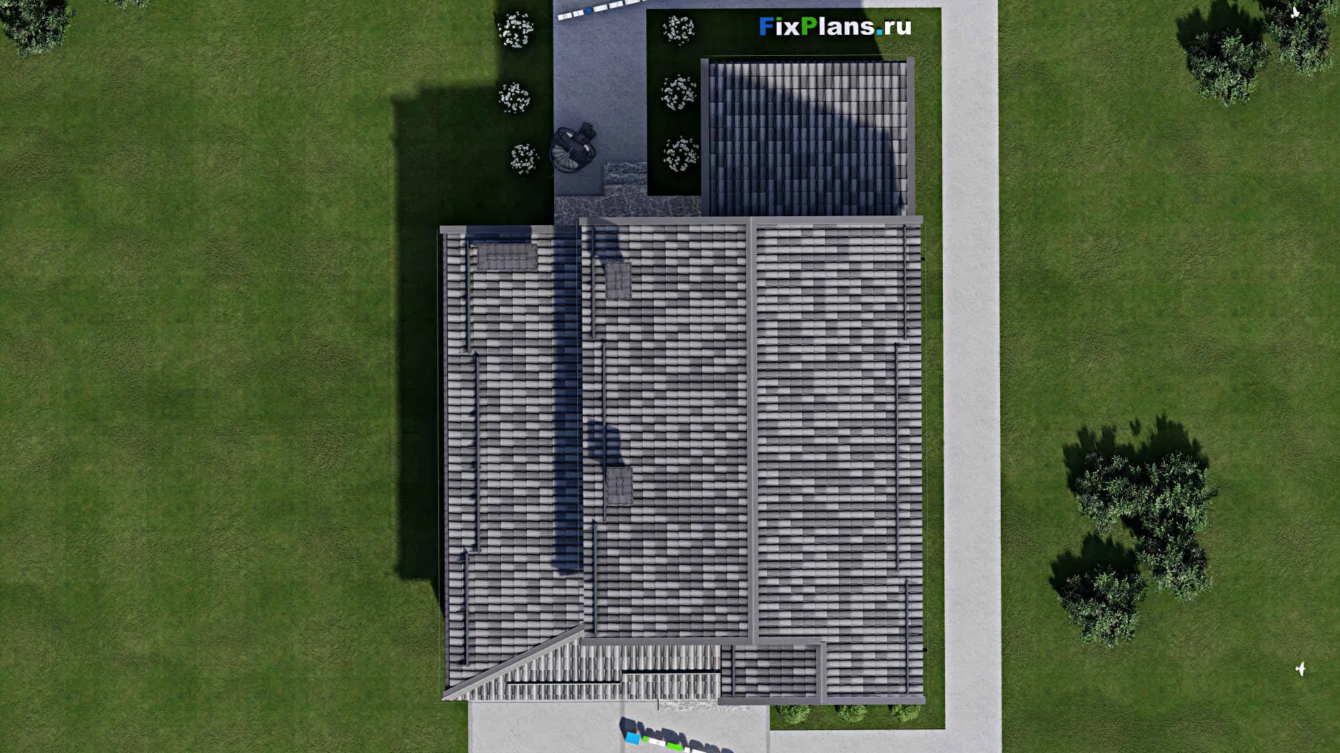 F-7280 - Проект двухэтажного дома 12 на 16, площадью 190 м² с баней и 4 спальнями