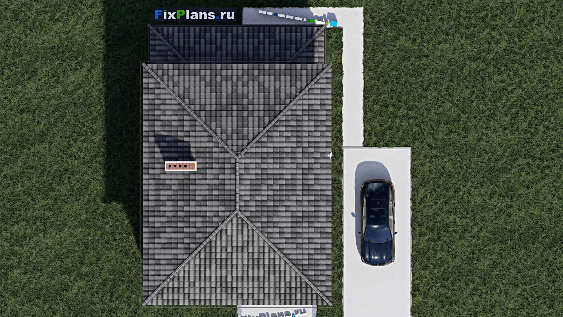 F-1439 - Проект двухэтажного дома 10 на 15, площадью 180 м² с террасой, балконом и 3 спальнями