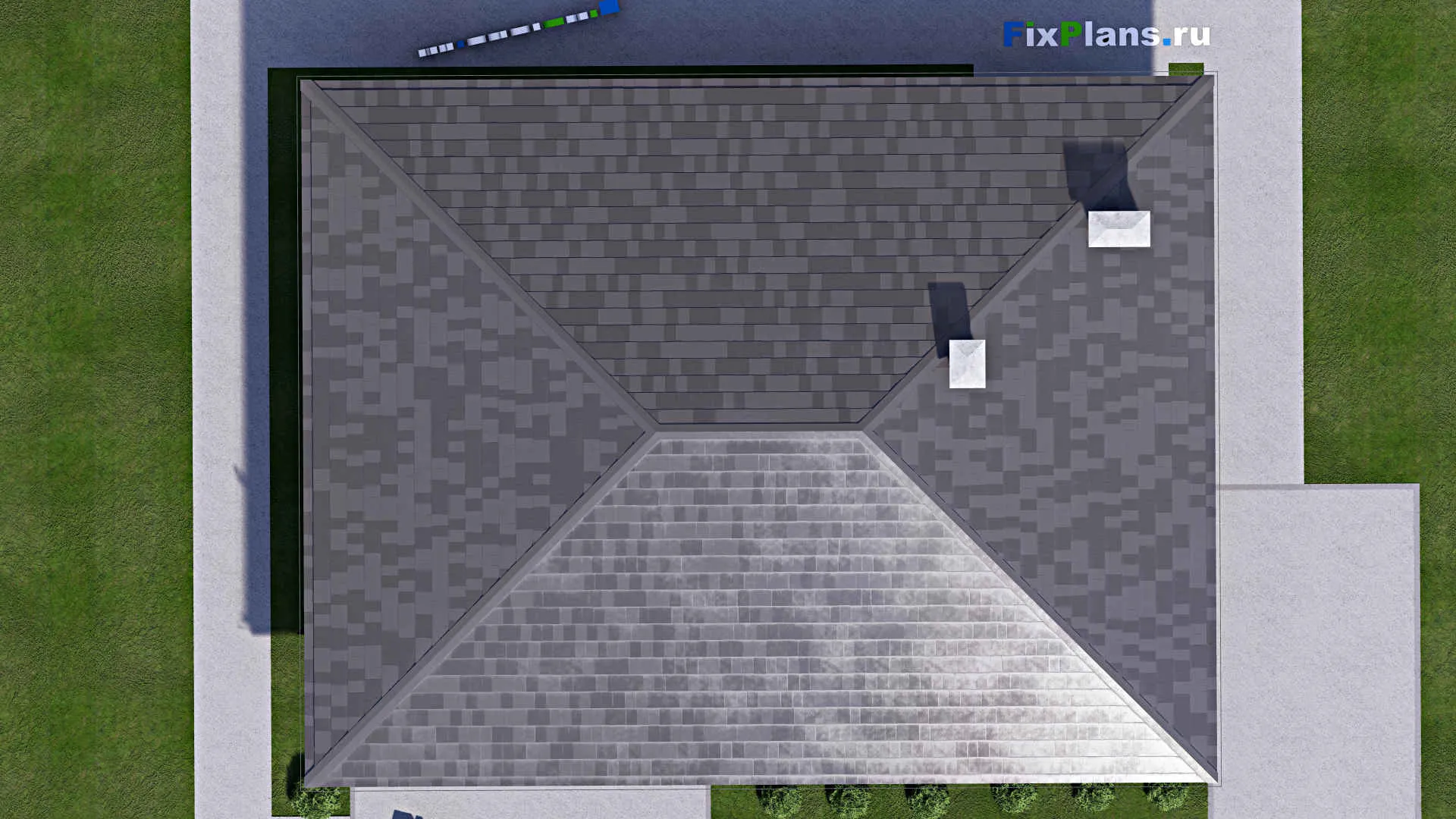 F-13337 - Проект одноэтажного дома 13 на 17, площадью 160 м² с 5 спальнями