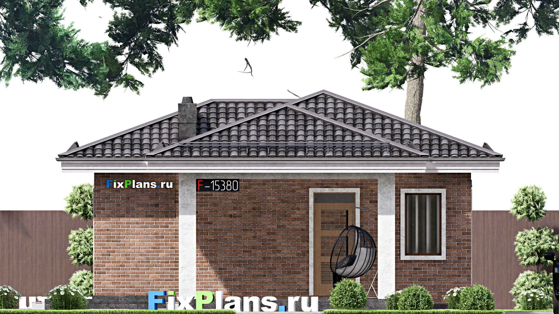 F-15380 - Проект бани 10 на 14, площадью 80 м² с комнатой отдыха, терассой и санузлом