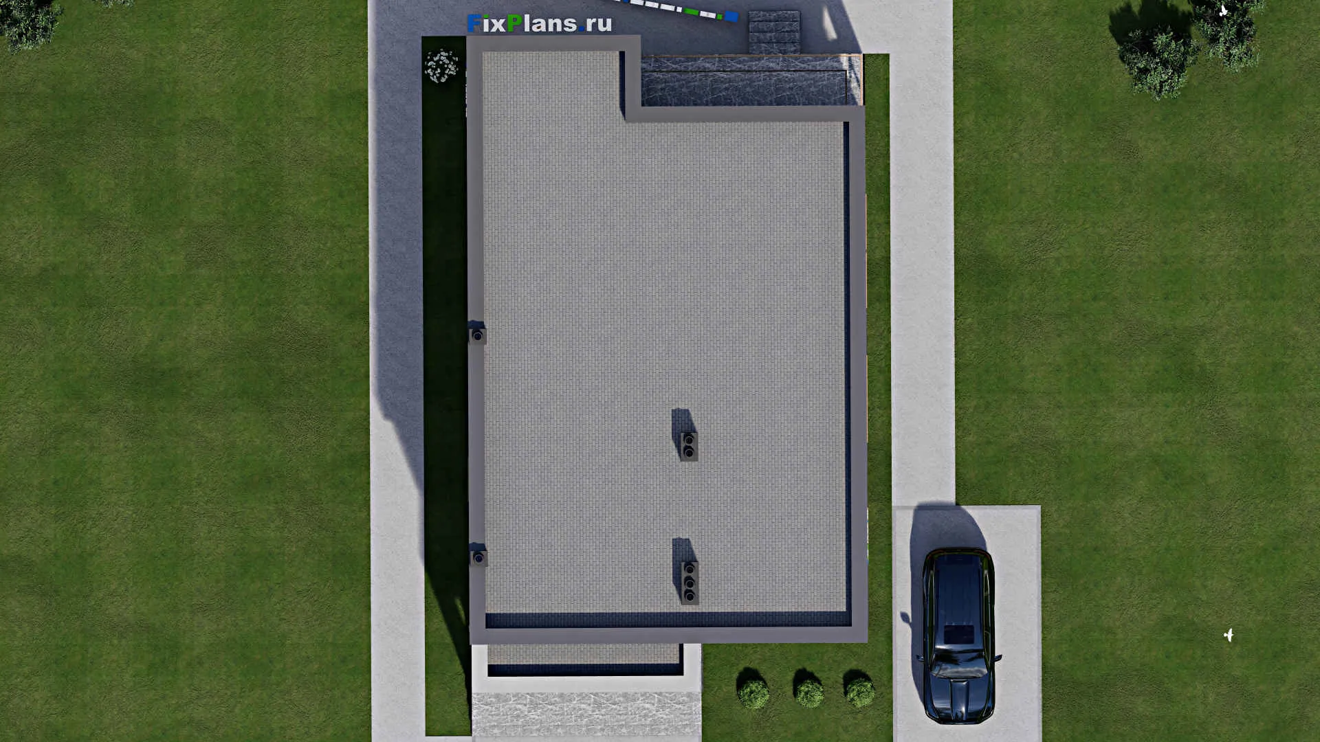 F-8612 - Проект двухэтажного дома 12 на 19, площадью 290 м² с террасой, балконом и 7 спальнями