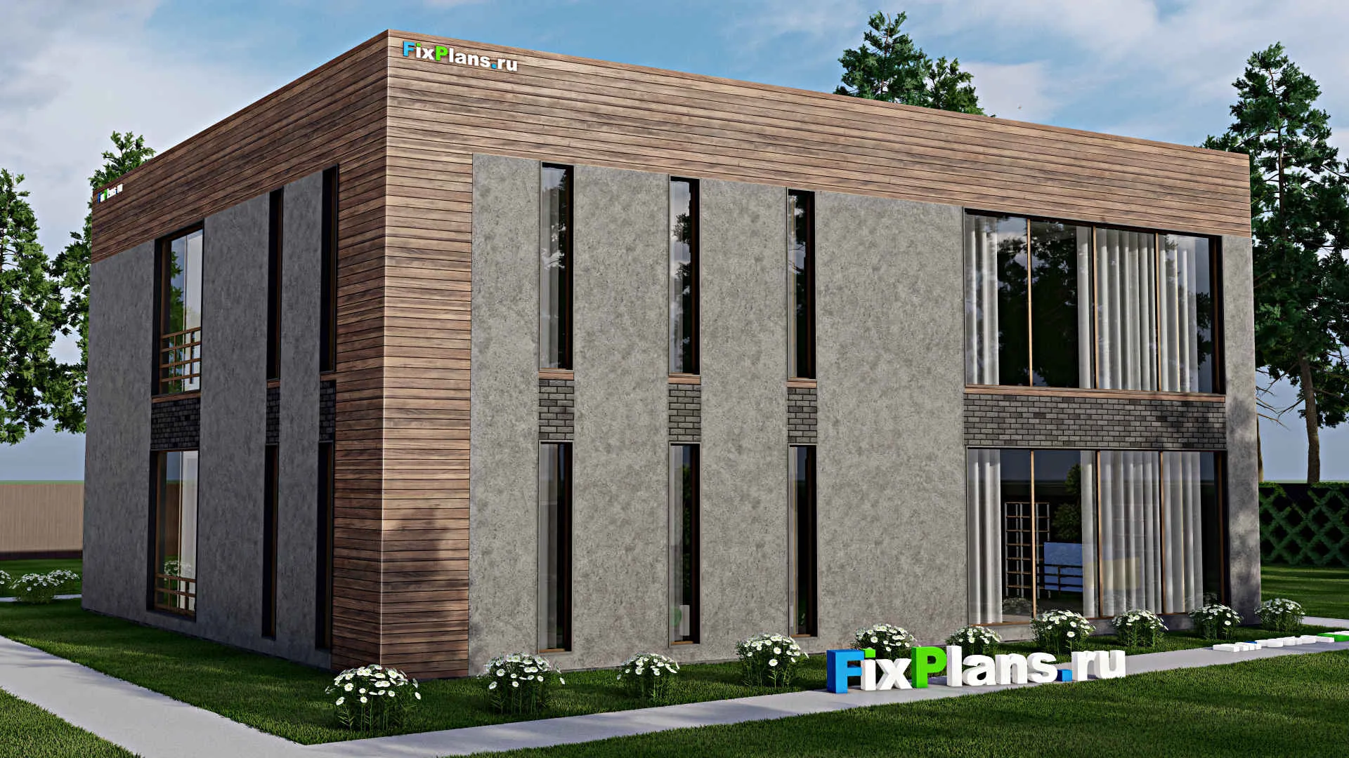 F-10340 - Проект двухэтажного дома 16 на 18, площадью 280 м² с 4 спальнями