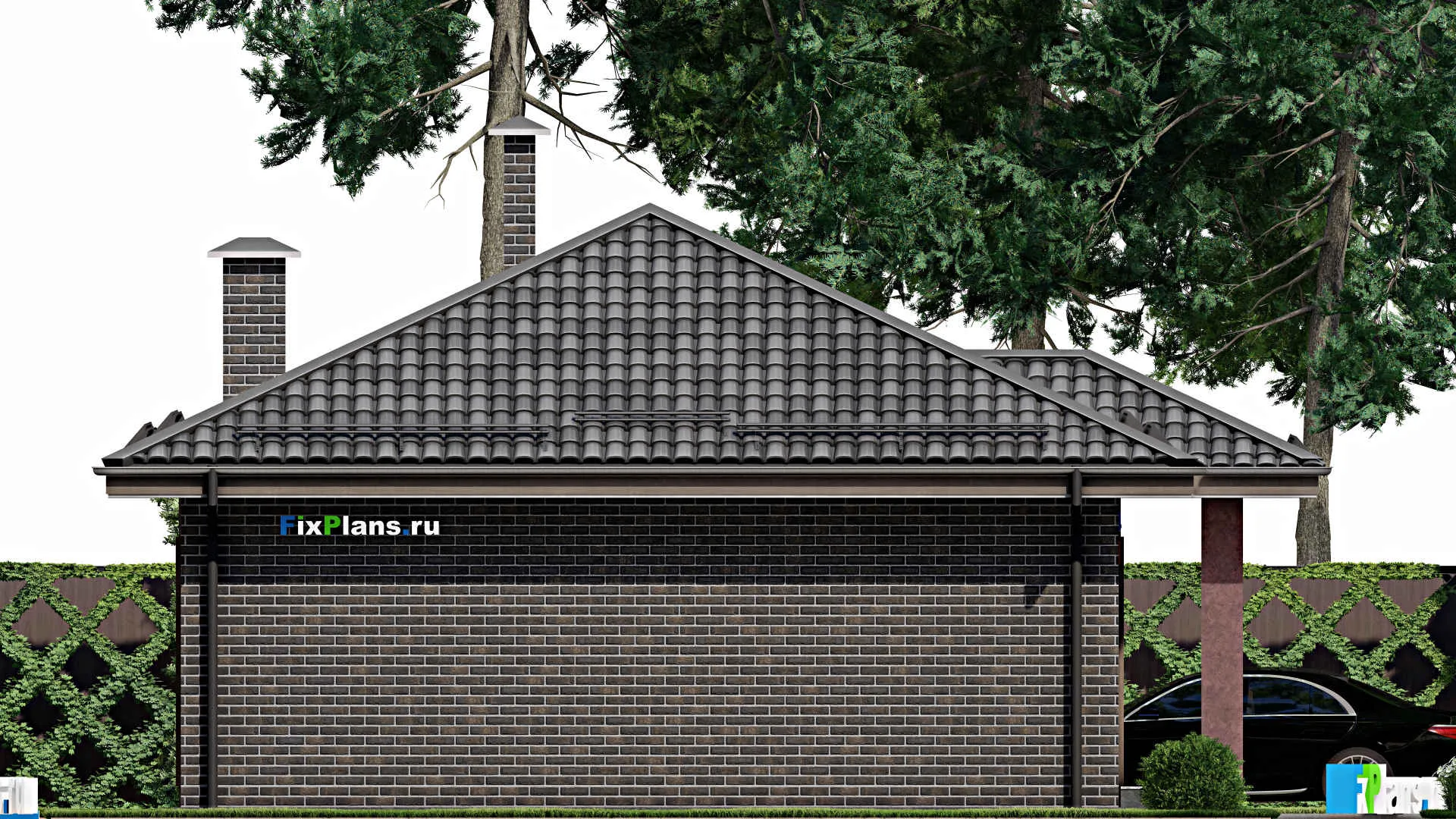 F-6200 - Проект одноэтажного дома 10 на 15, площадью 110 м² с 3 спальнями