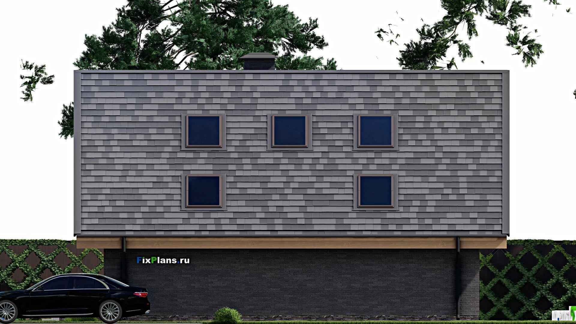 F-11429 - Проект бани 13 на 15, площадью 140 м² с терассой и санузлом