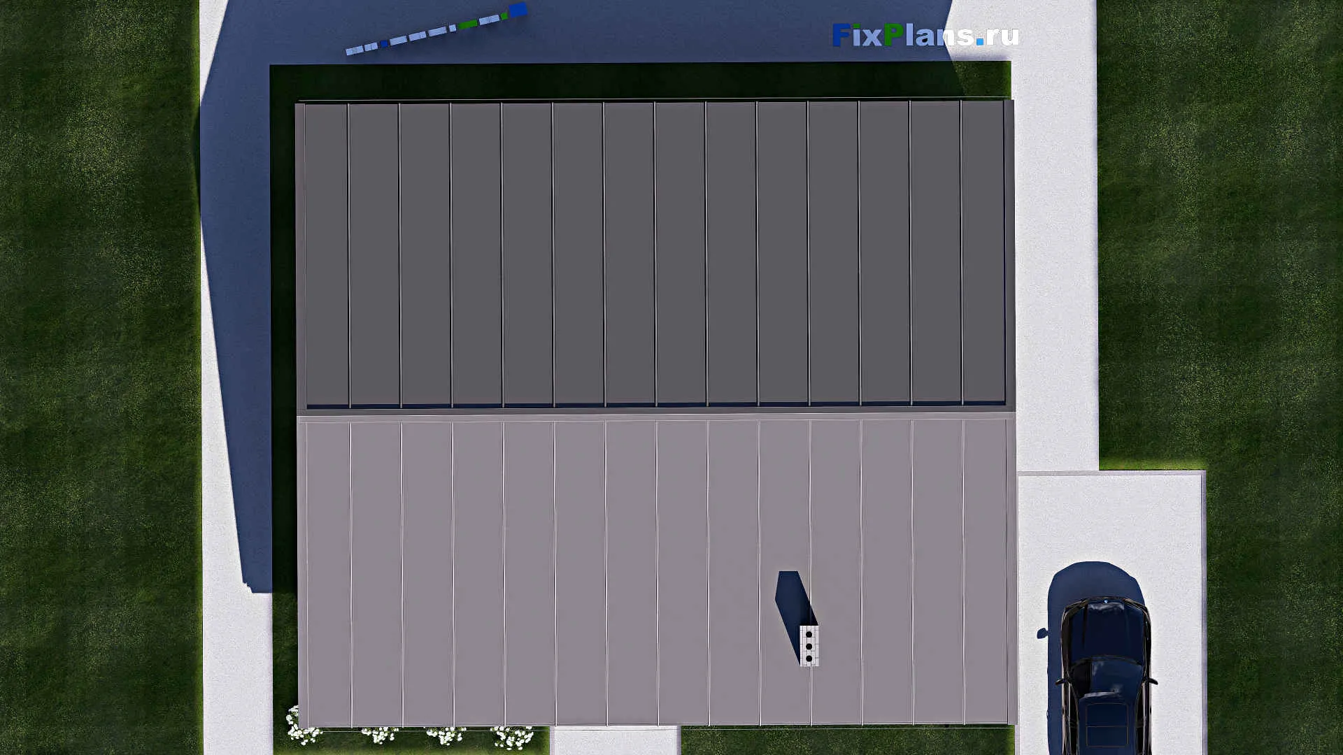 F-18341 - Проект одноэтажного дома 12 на 14, площадью 130 м² с 3 спальнями