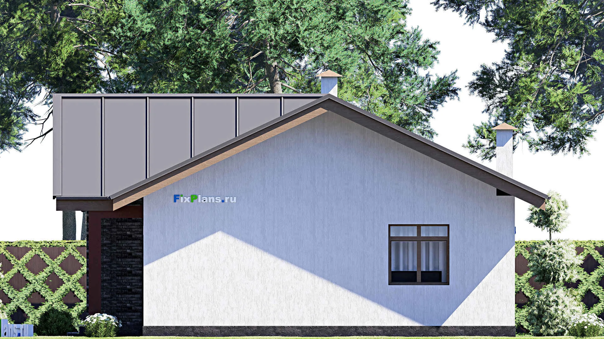 F-17234 - План одноэтажного дома 11 на 16, площадью 130 м² с 3 спальнями