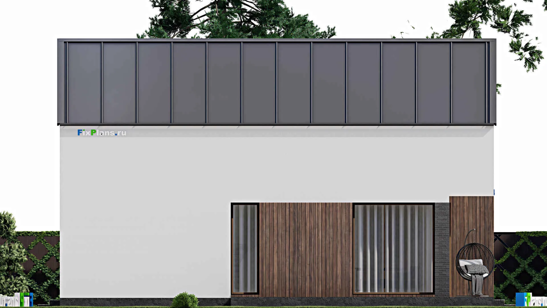 F-8873 - Проект дома с мансардой 10 на 14, площадью 180 м² с террасой, балконом и 3 спальнями