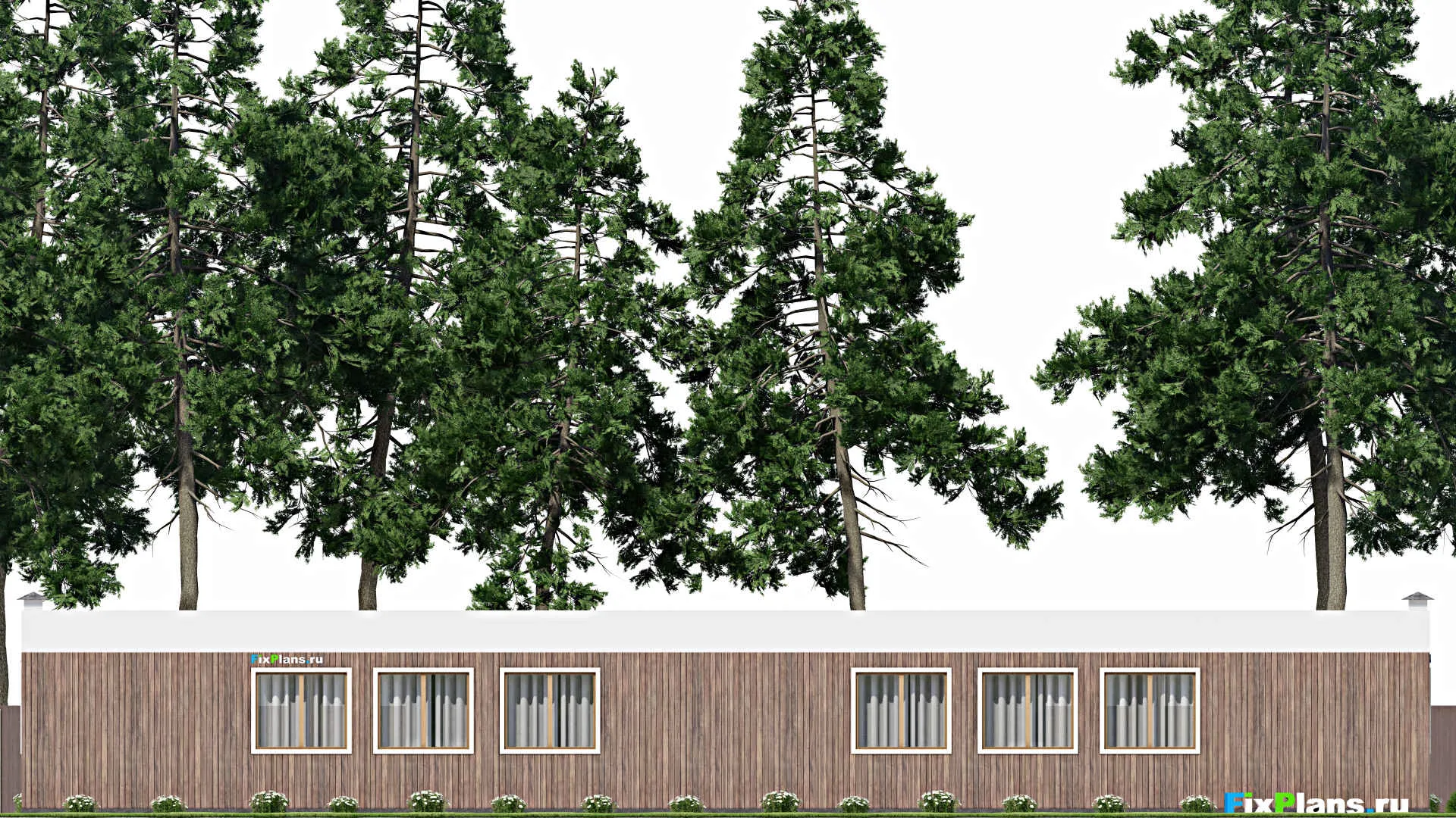 F-9440 - Проект одноэтажного дома 8 на 31, площадью 170 м² с 4 спальнями