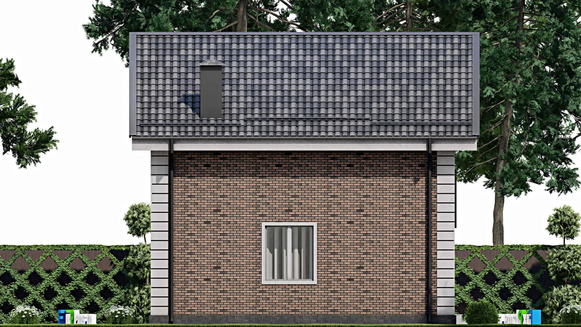 F-10664 - Планы дома с мансардой 10 на 14, площадью 120 м² с 3 спальнями