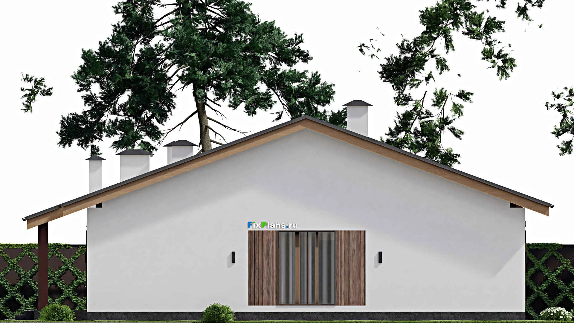 F-12230 - План одноэтажного дома 16 на 16, площадью 180 м² с 4 спальнями