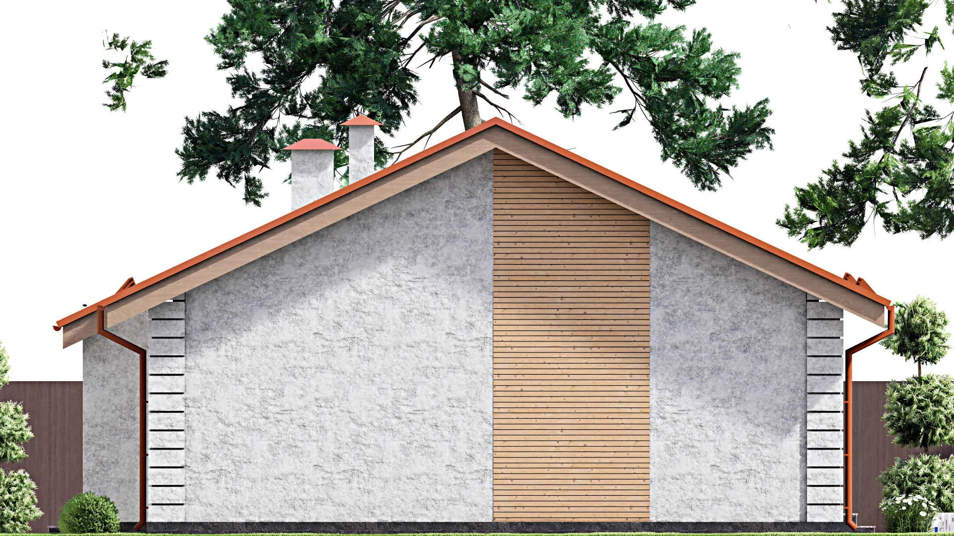 F-13445 - Проект одноэтажного дома 12 на 13, площадью 100 м² с 3 спальнями