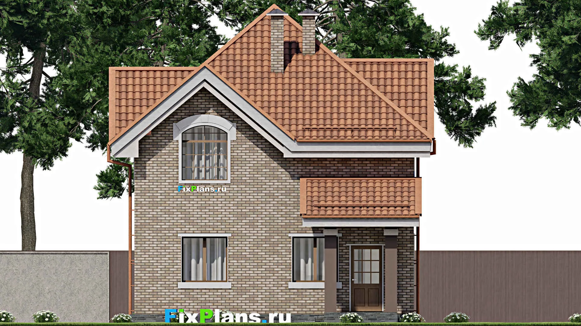 F-9323 - Проект дома с мансардой 9 на 16, площадью 170 м² с 2 спальнями