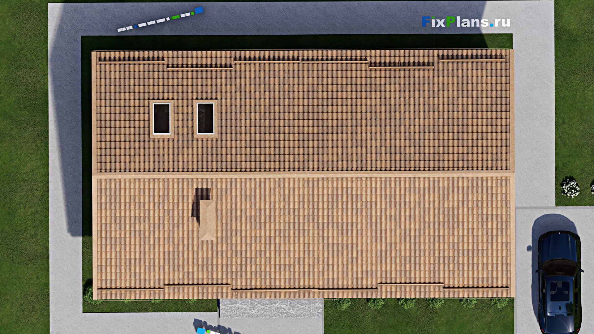 F-10970 - План одноэтажного дома 11 на 18, площадью 140 м² с 3 спальнями